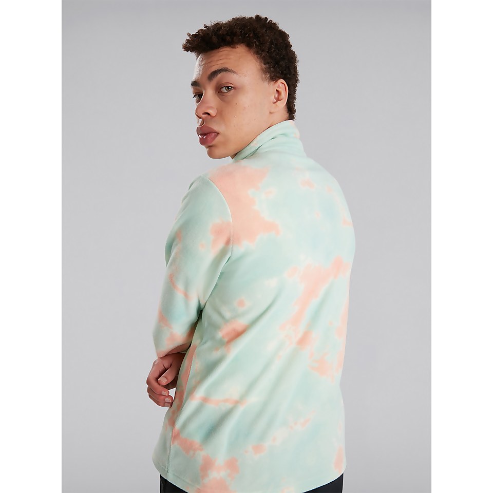 Unisex Prism Printed Trango Half Zip Fleece - Pink / Blue