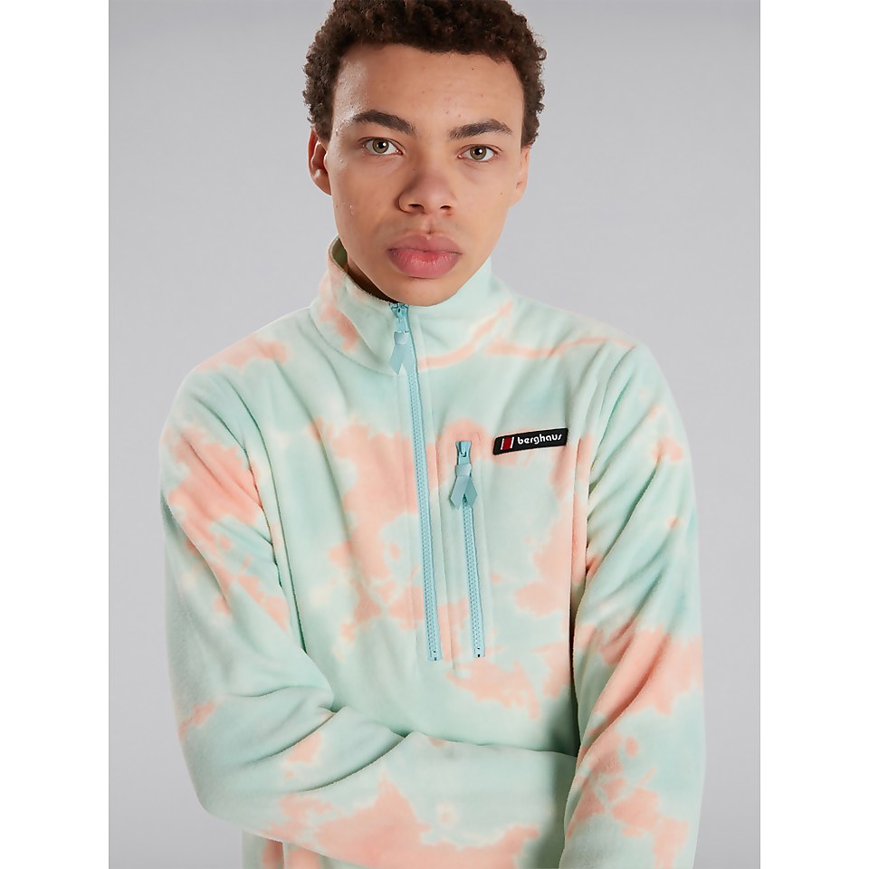 Unisex Prism Printed Trango Half Zip Fleece - Pink / Blue