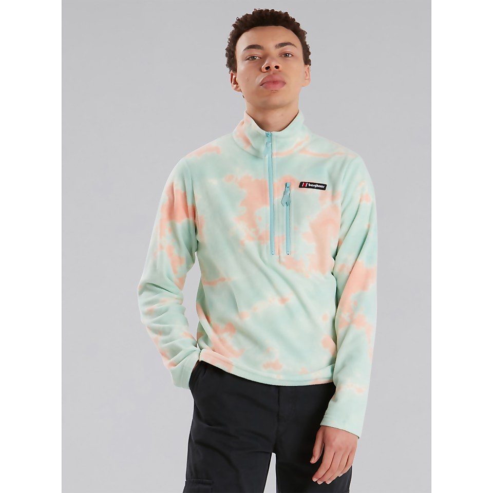 Unisex Prism Printed Trango Half Zip Fleece - Pink / Blue
