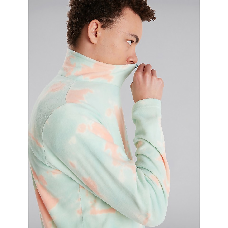 Unisex Prism Printed Trango Half Zip Fleece - Pink / Blue