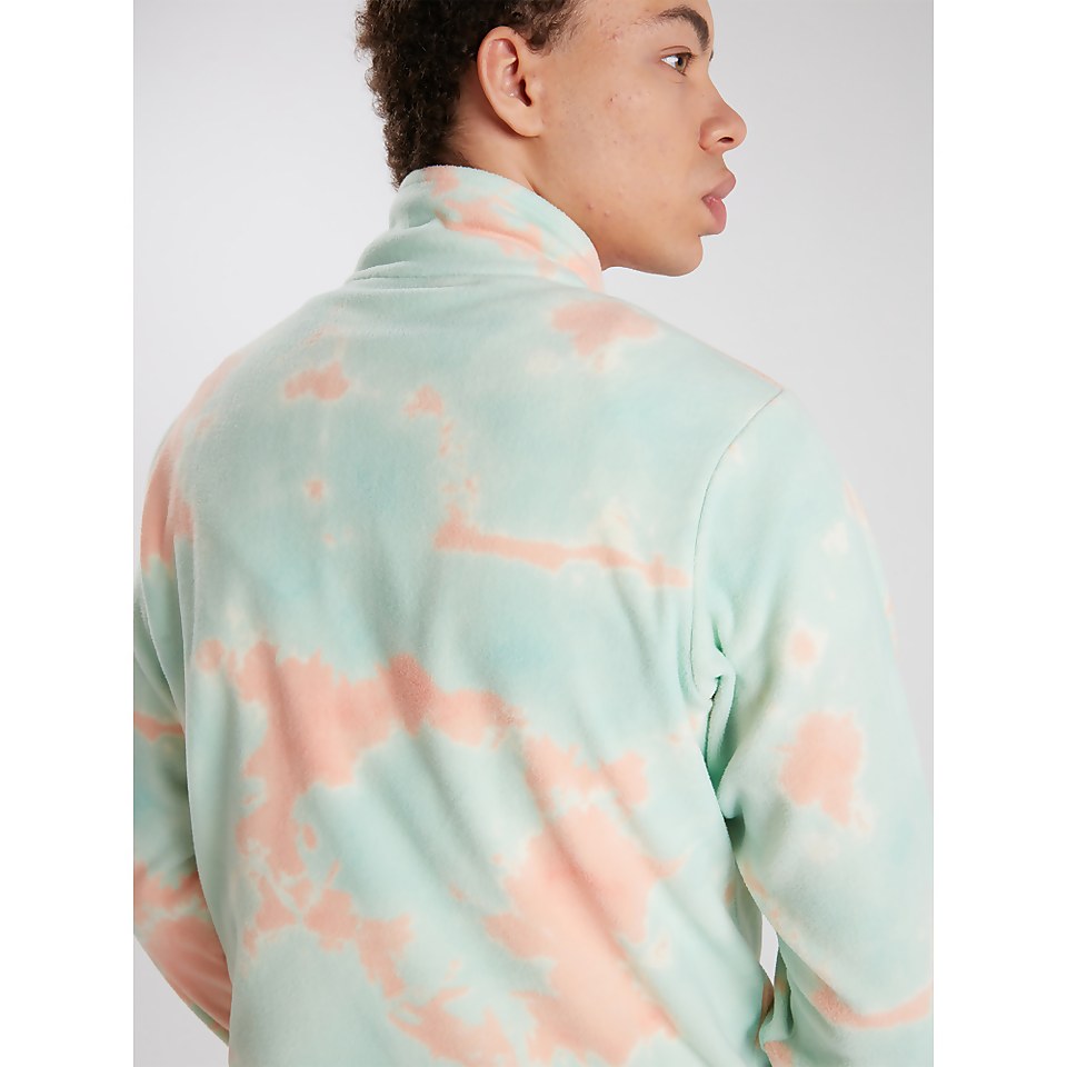 Unisex Prism Printed Trango Half Zip Fleece - Pink / Blue