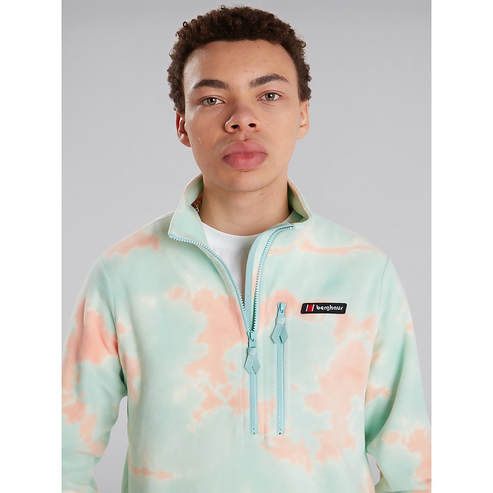 Unisex Prism Printed Trango Half Zip Fleece - Pink / Blue