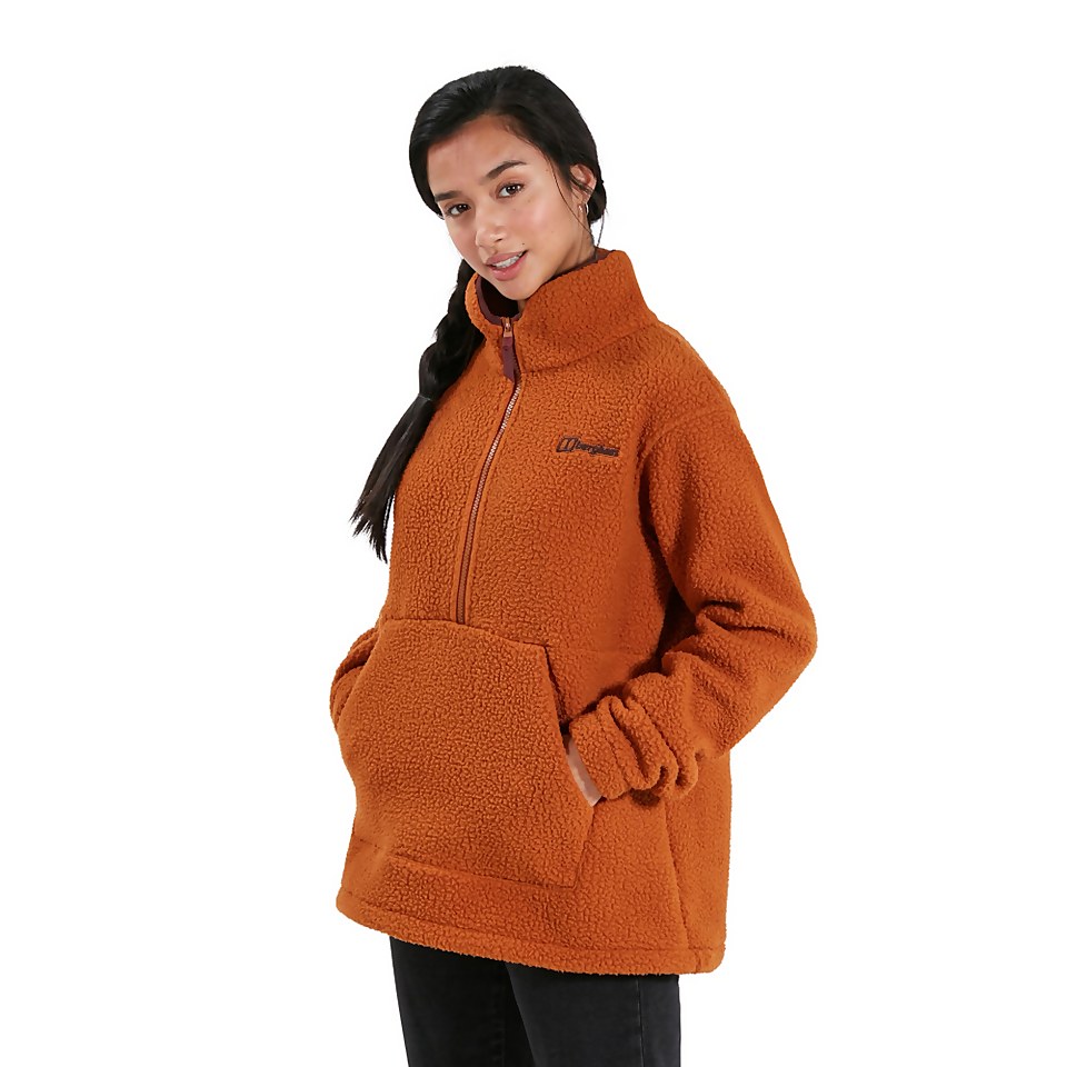 Women's Hawkser Half Zip Fleece - Brown