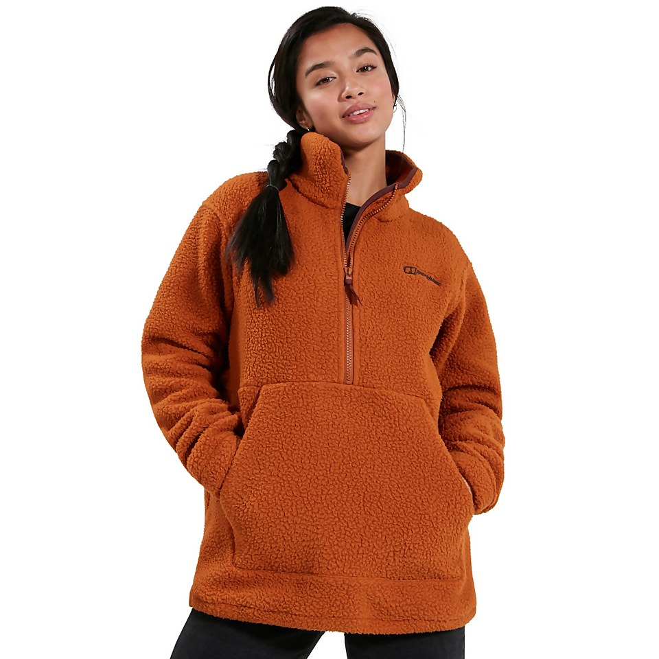 Women's Hawkser Half Zip Fleece - Brown