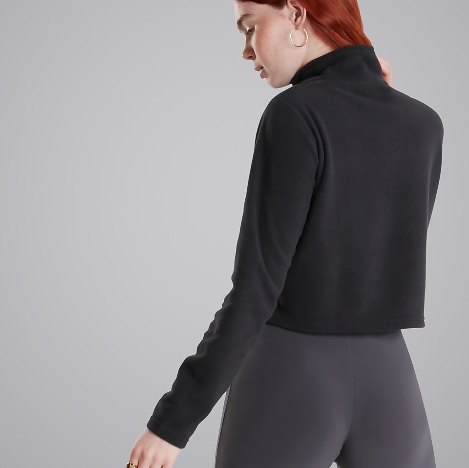 Women's Prism Crop Half Zip Fleece - Black