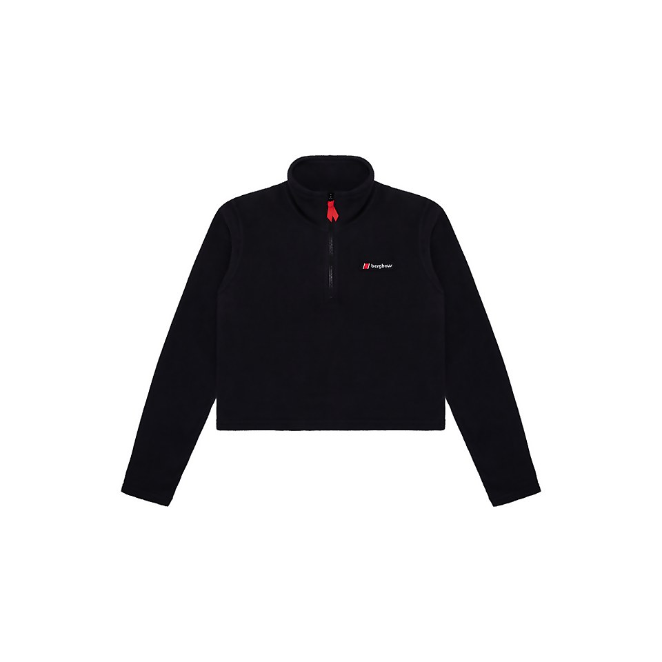 Women's Prism Crop Half Zip Fleece - Black