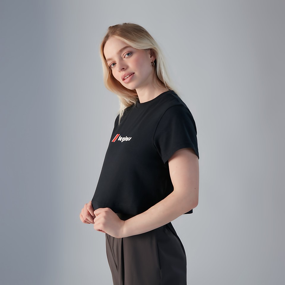 Women's Crop Short Sleeve Tee - Black