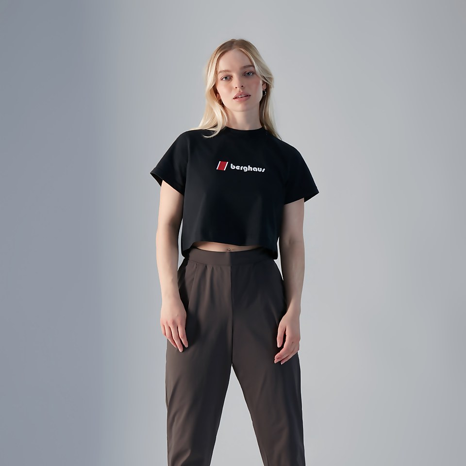 Women's Crop Short Sleeve Tee - Black