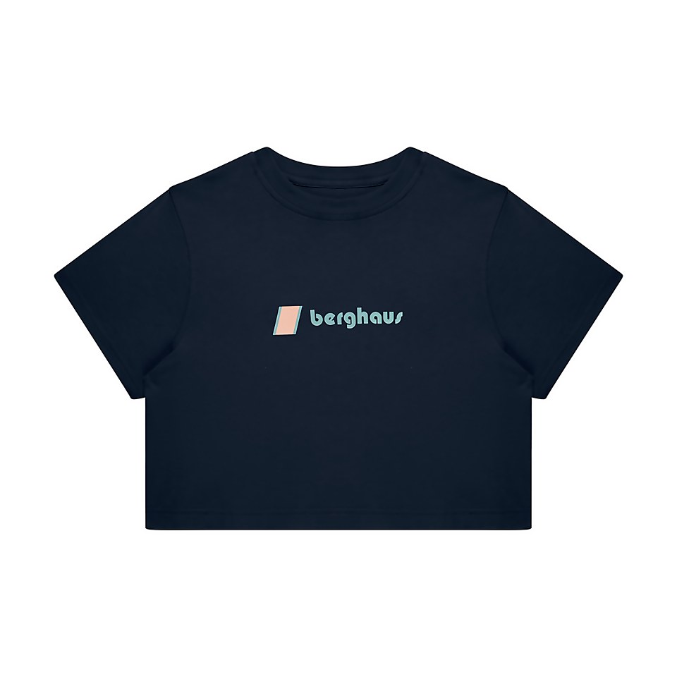 Women's Crop Short Sleeve Tee - Dark Blue