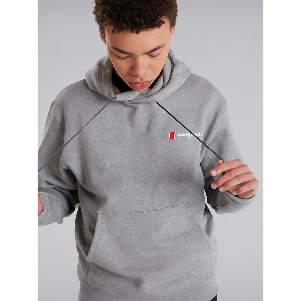 BERGHAUS HERITAGE BACK PRINT HOODY AU DKGRY/DKGRY