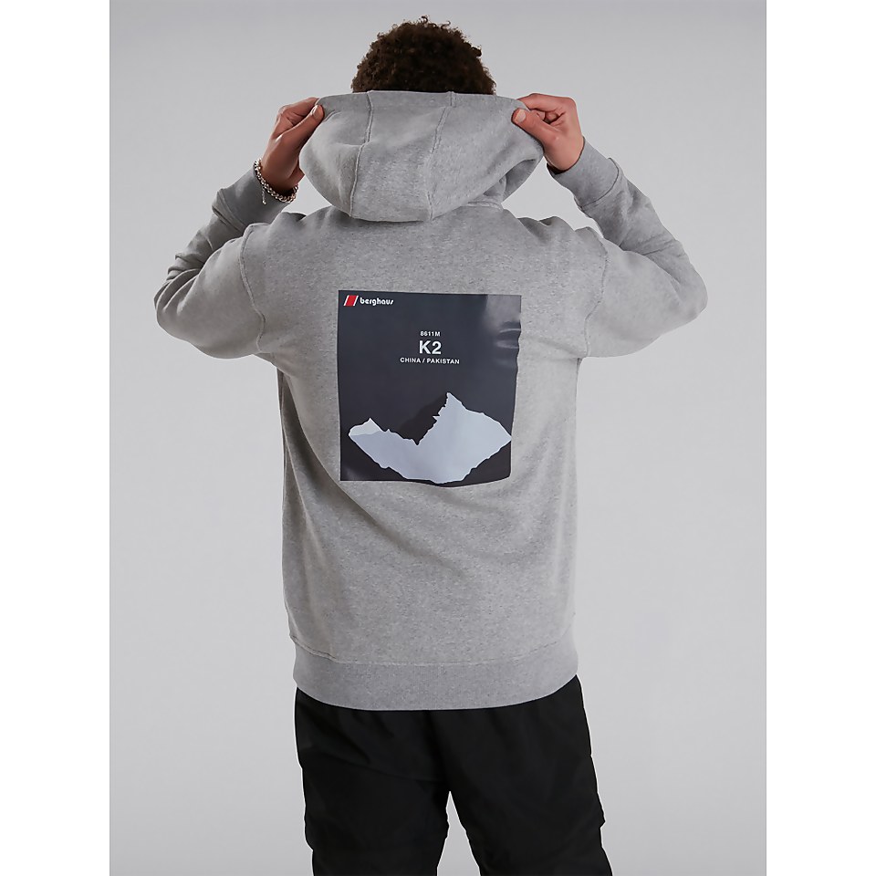 BERGHAUS HERITAGE BACK PRINT HOODY AU DKGRY/DKGRY
