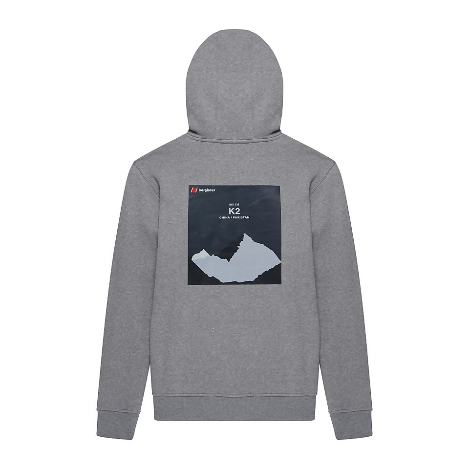 BERGHAUS HERITAGE BACK PRINT HOODY AU DKGRY/DKGRY