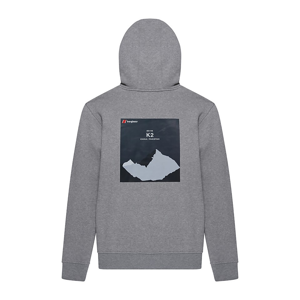 BERGHAUS HERITAGE BACK PRINT HOODY AU DKGRY/DKGRY
