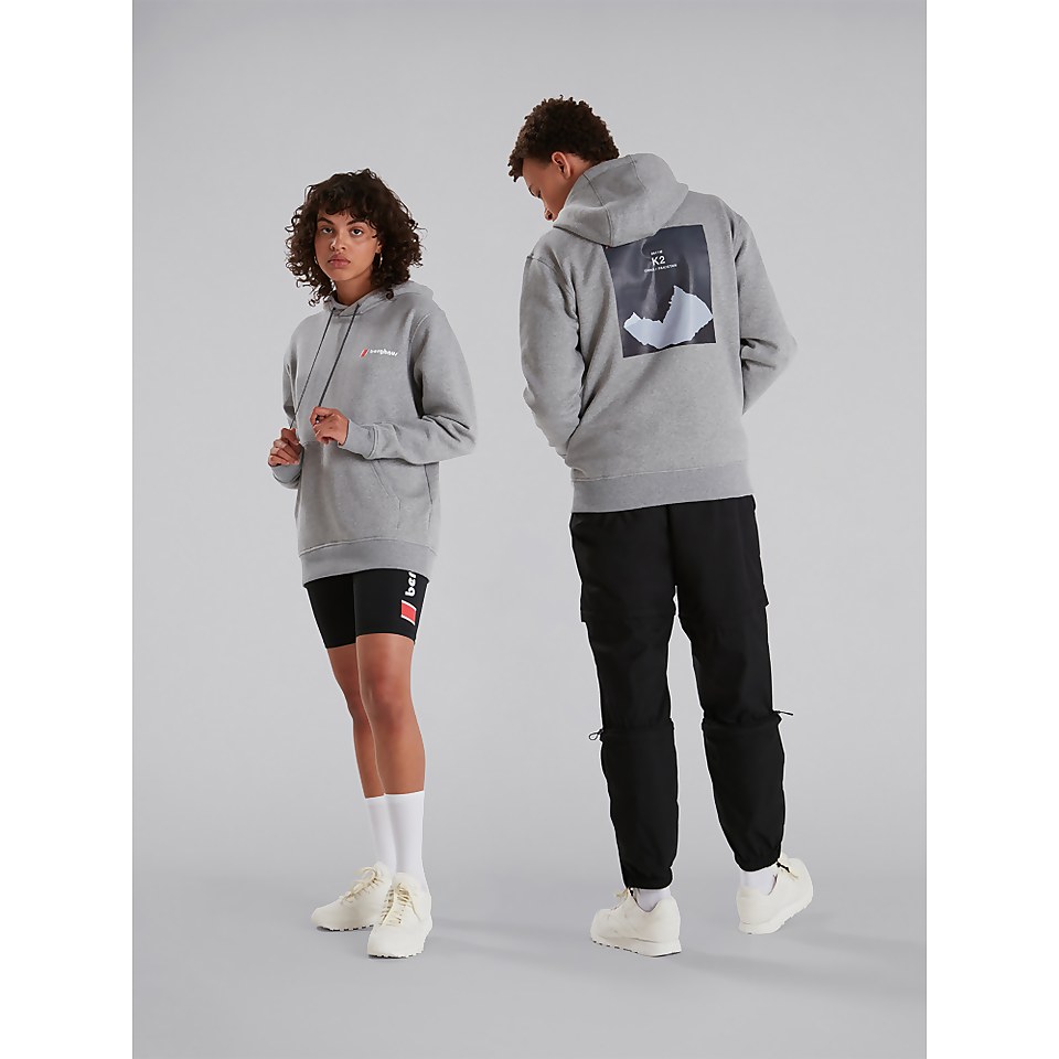 BERGHAUS HERITAGE BACK PRINT HOODY AU DKGRY/DKGRY