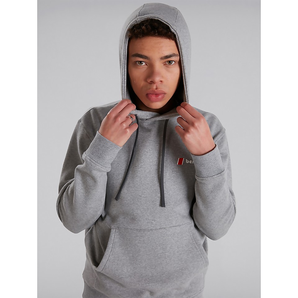 BERGHAUS HERITAGE BACK PRINT HOODY AU DKGRY/DKGRY