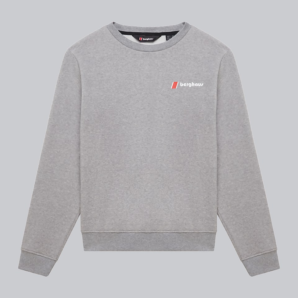 BERGHAUS HERITAGE BACK PRINT CREW AU DKGRY/DKGRY