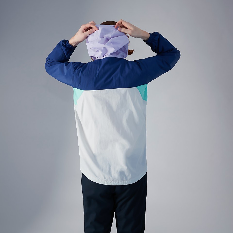Unisex Windbreaker 21 Jacket - Light Grey / Dark Blue