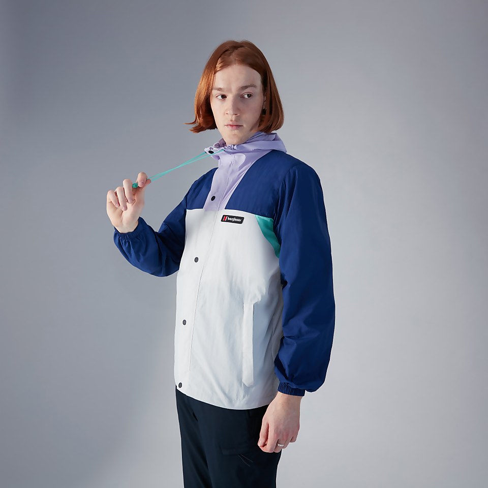 Unisex Windbreaker 21 Jacket - Light Grey / Dark Blue