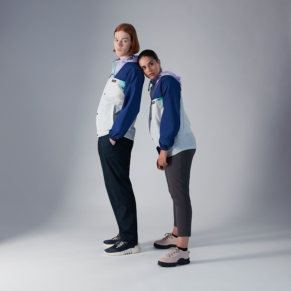 Unisex Windbreaker 21 Jacket - Light Grey / Dark Blue
