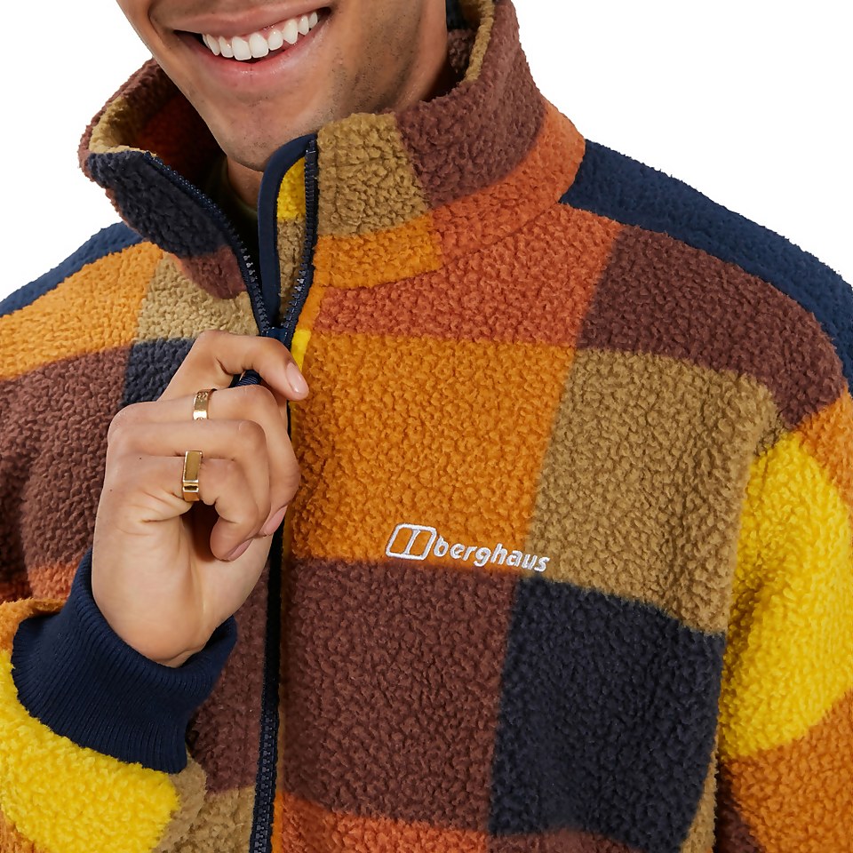 Men's Houlton Half Zip Fleece - Brown / Blue
