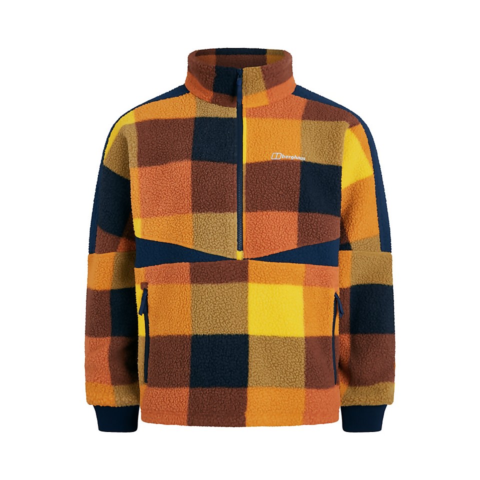 Men's Houlton Half Zip Fleece - Brown / Blue