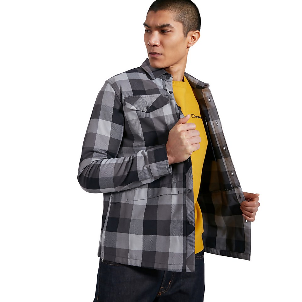 Men's Skawton Long Sleeve Shirt - Black / Grey