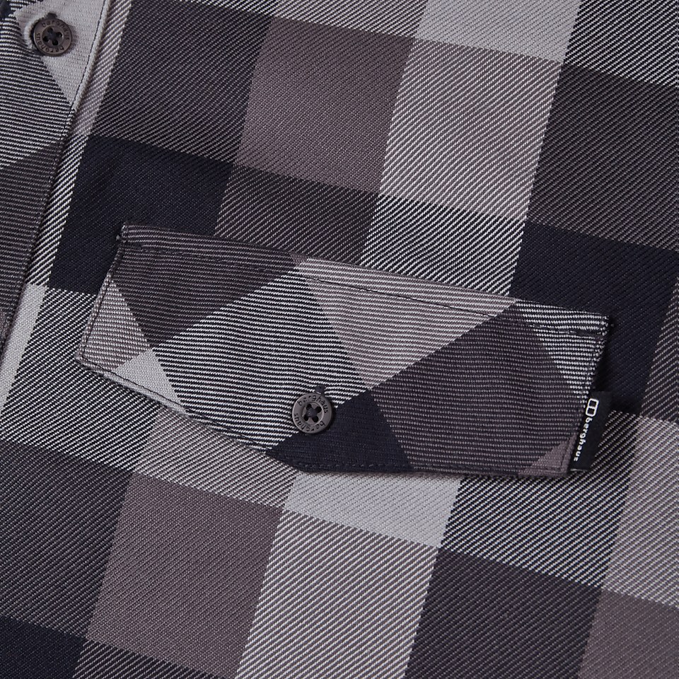 Men's Skawton Long Sleeve Shirt - Black / Grey