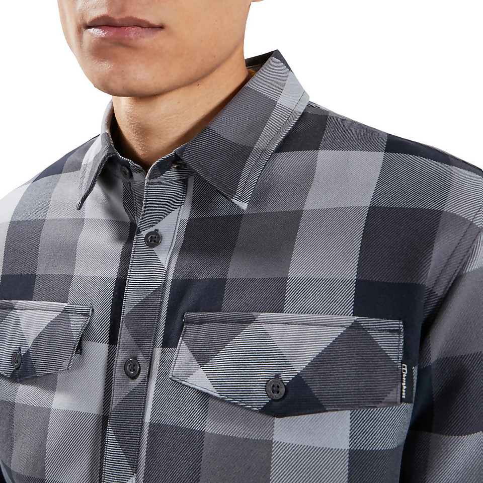 Men's Skawton Long Sleeve Shirt - Black / Grey