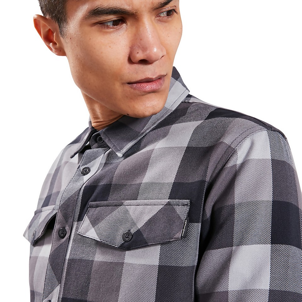 Men's Skawton Long Sleeve Shirt - Black / Grey