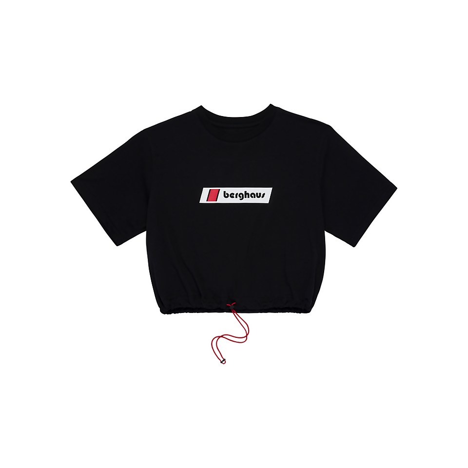 Women's Cropped Toggle Tee - Black