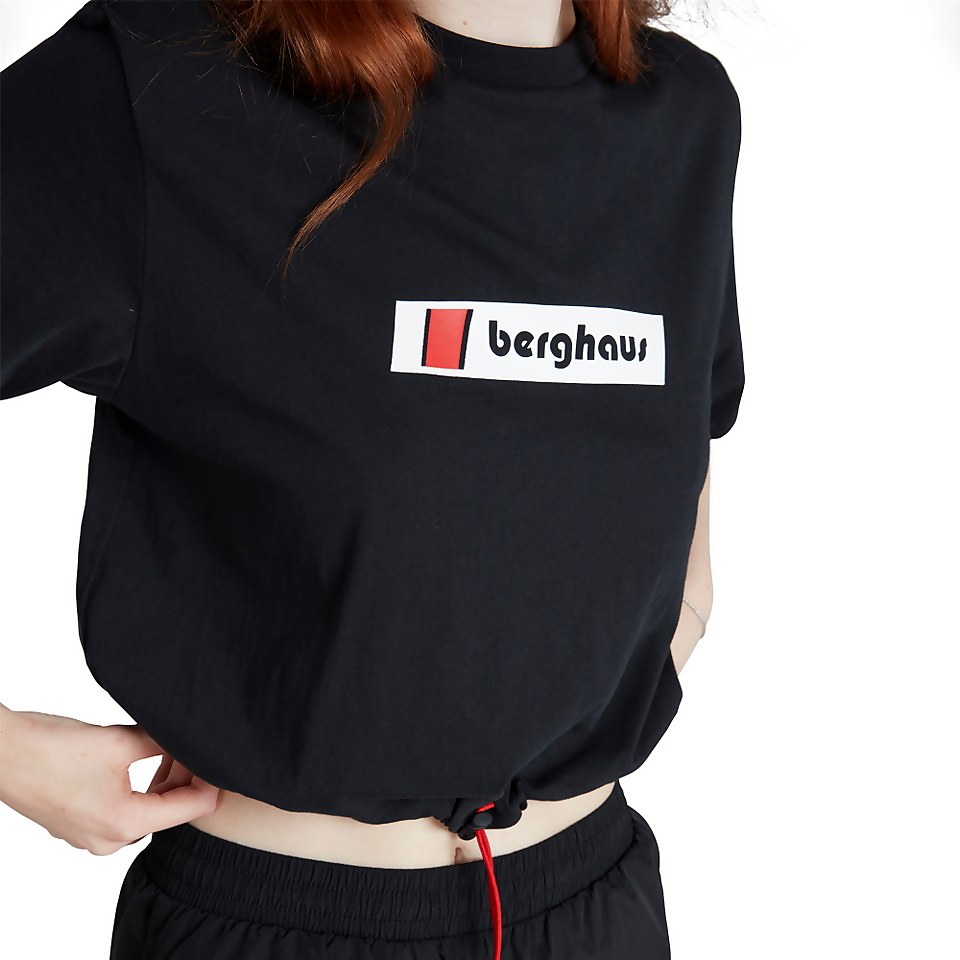 Women's Cropped Toggle Tee - Black