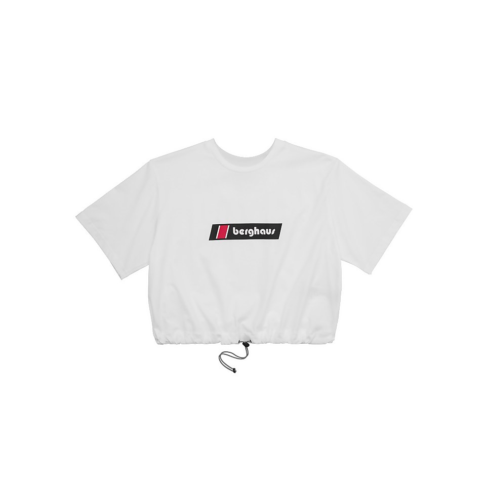 Women's Cropped Toggle Tee - White