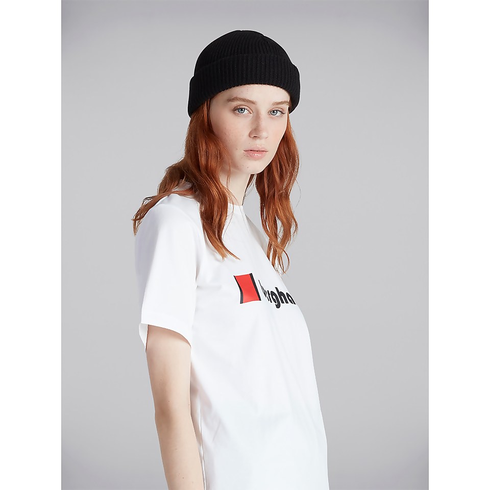 Unisex Organic Heritage Front Logo Tee - White