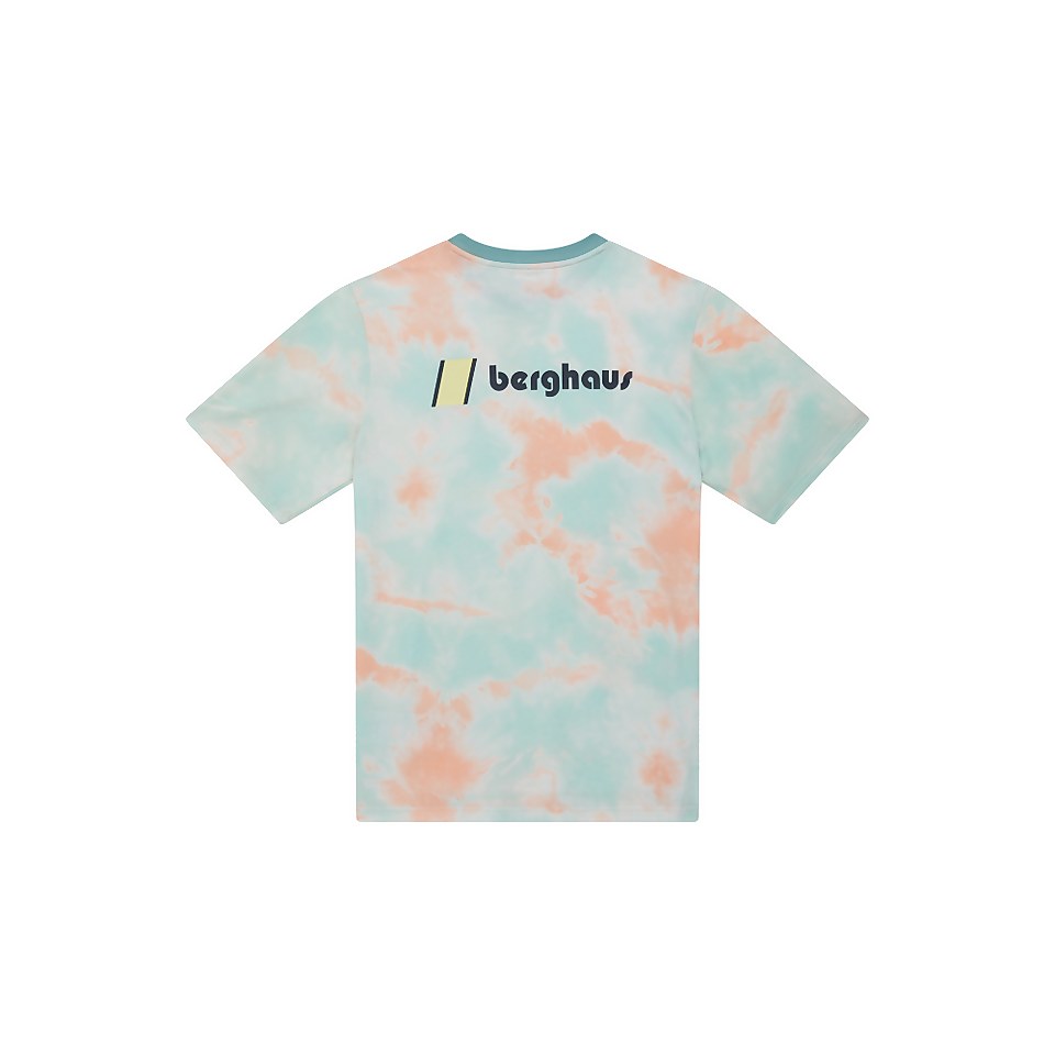 Unisex Heritage Front & Back Logo Tee - Pink / Light Blue