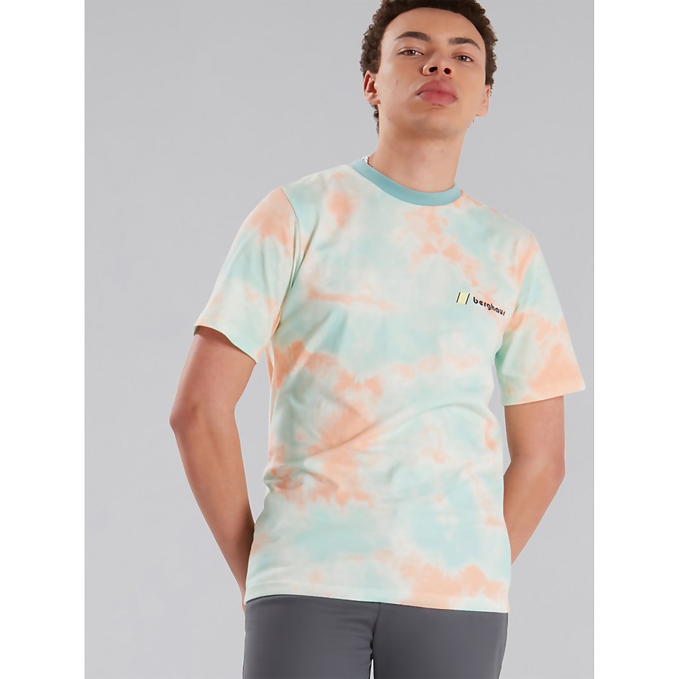 Unisex Heritage Front & Back Logo Tee - Pink / Light Blue
