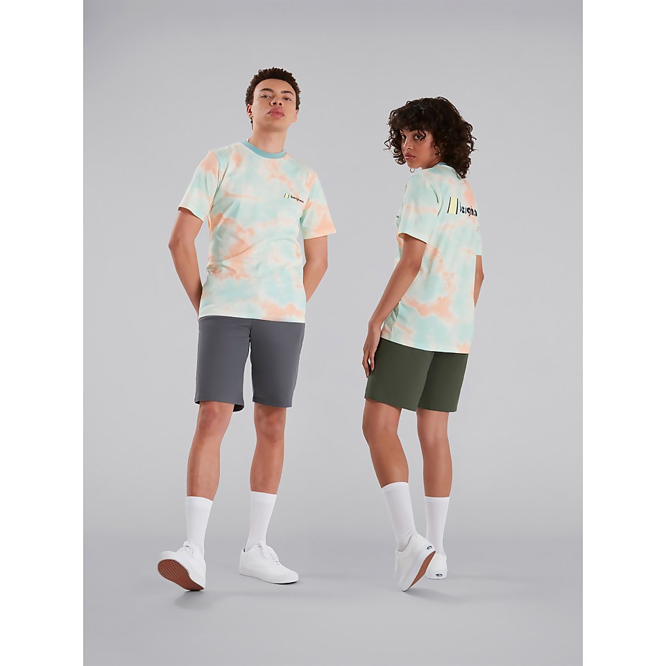 Unisex Heritage Front & Back Logo Tee - Pink / Light Blue