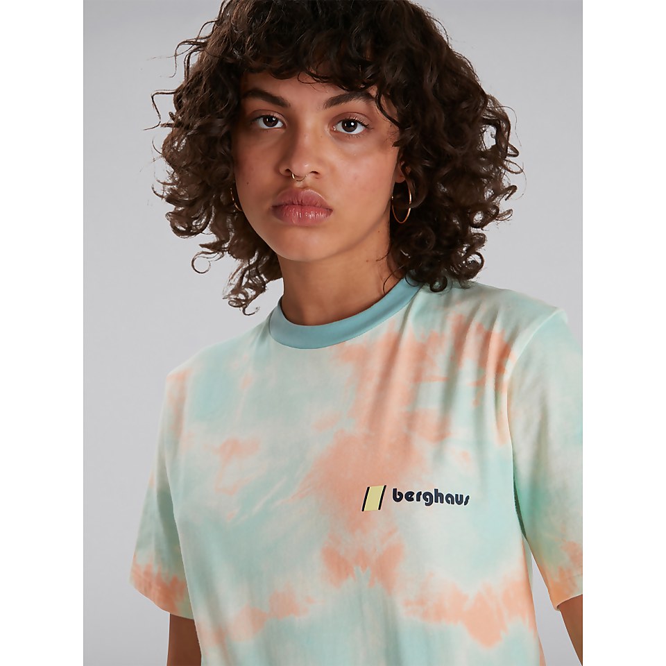 Unisex Heritage Front & Back Logo Tee - Pink / Light Blue