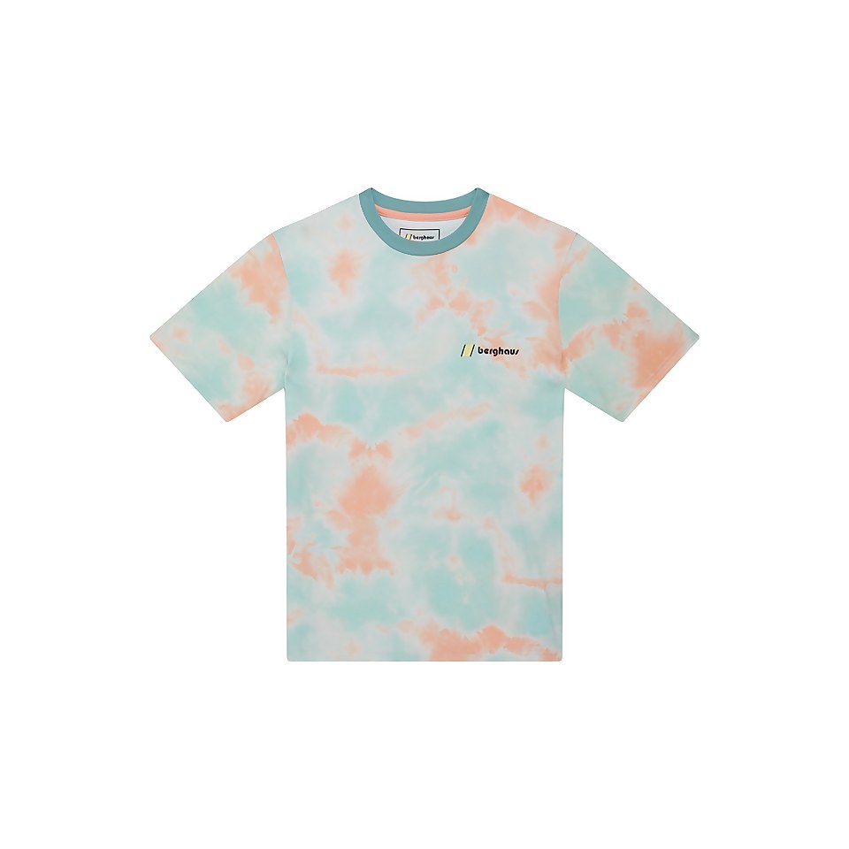 Unisex Heritage Front & Back Logo Tee - Pink / Light Blue