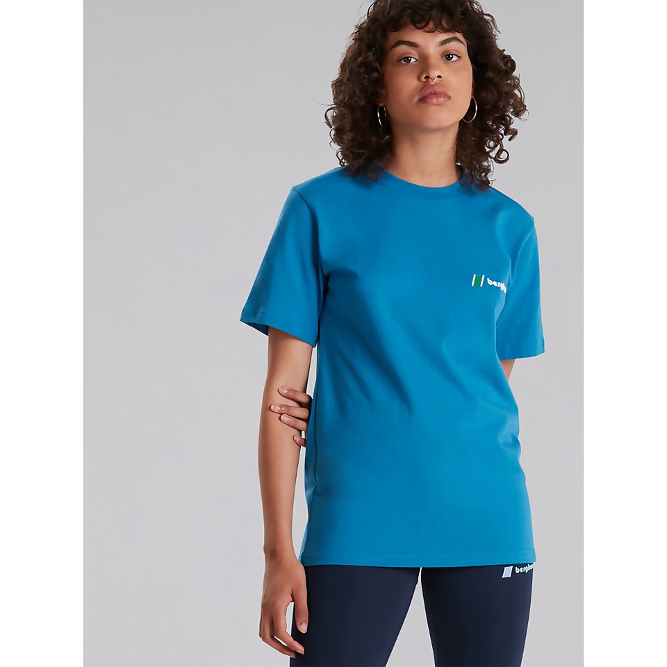 Unisex Heritage Front & Back Logo Tee - Blue