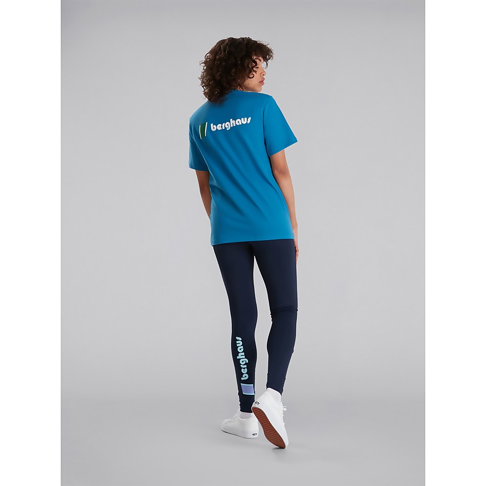 Unisex Heritage Front & Back Logo Tee - Blue
