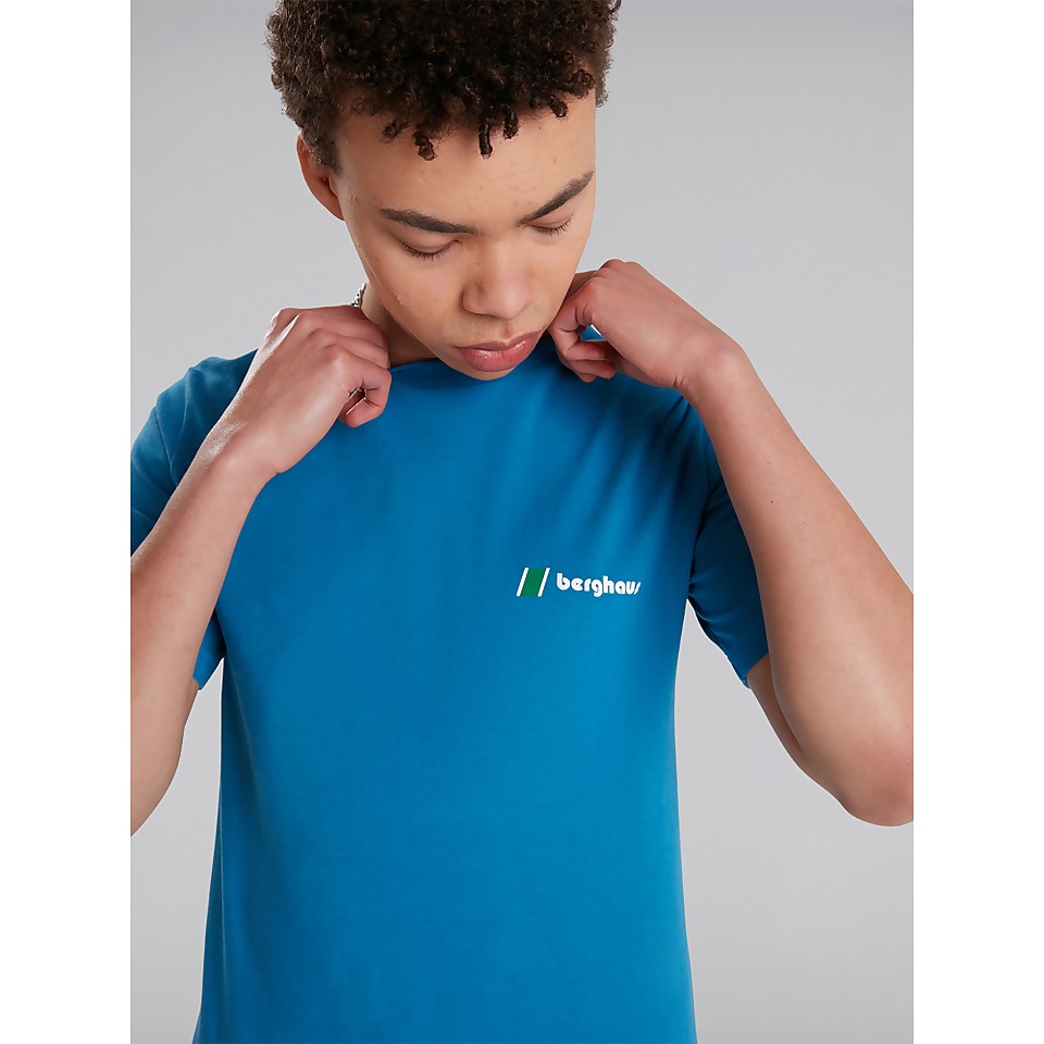 Unisex Heritage Front & Back Logo Tee - Blue