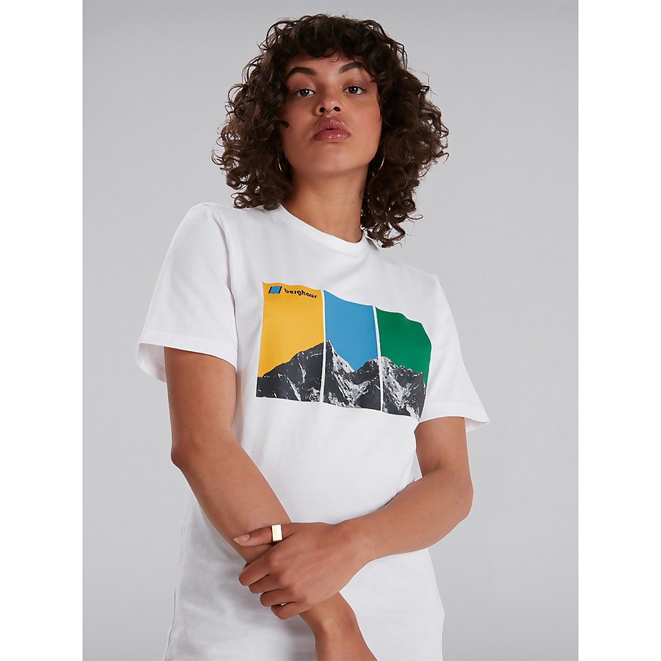 Unisex Triptic Mera Peak Short Sleeve Tee - White