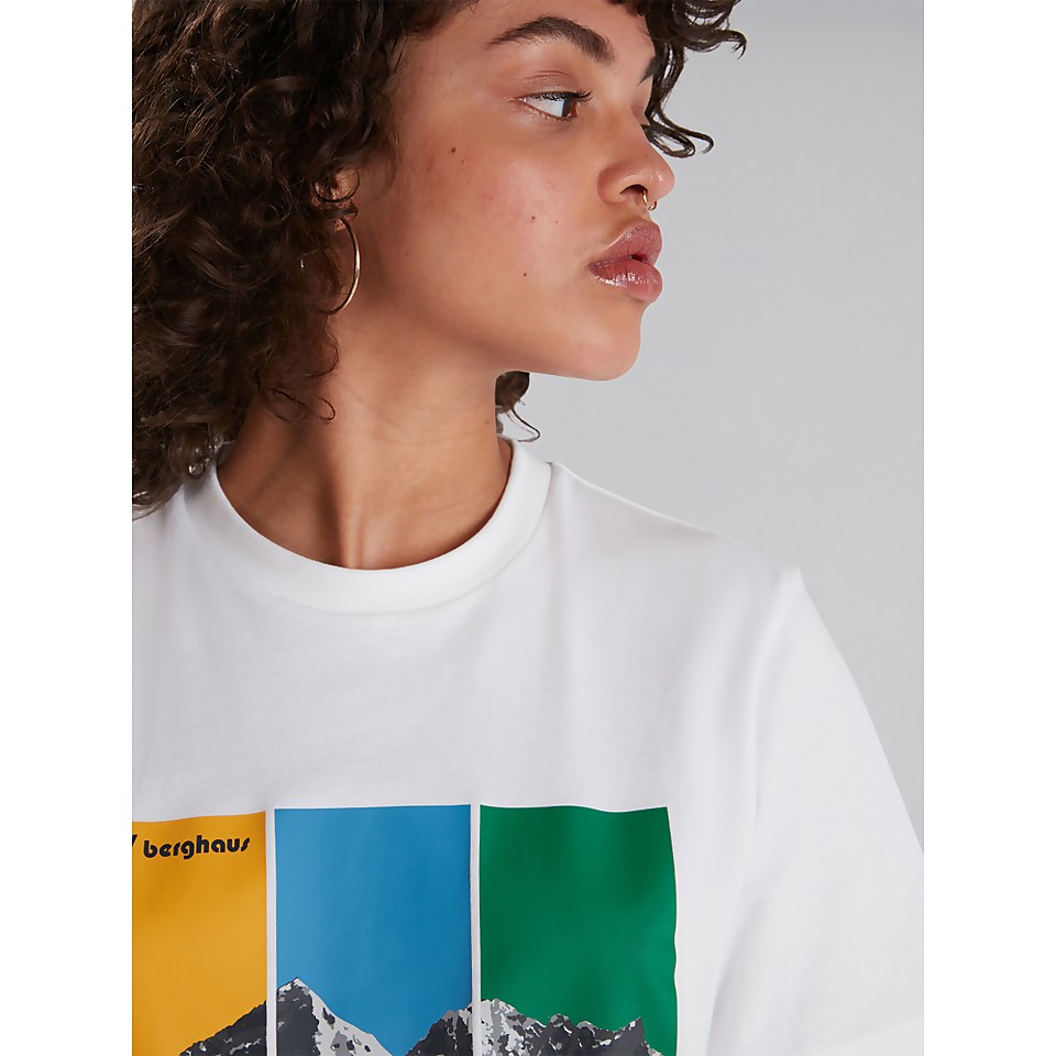 Unisex Triptic Mera Peak Short Sleeve Tee - White