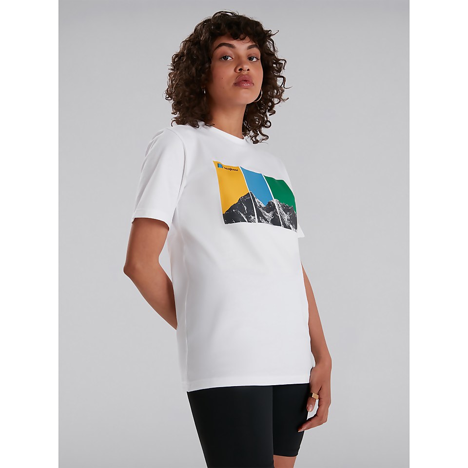 Unisex Triptic Mera Peak Short Sleeve Tee - White