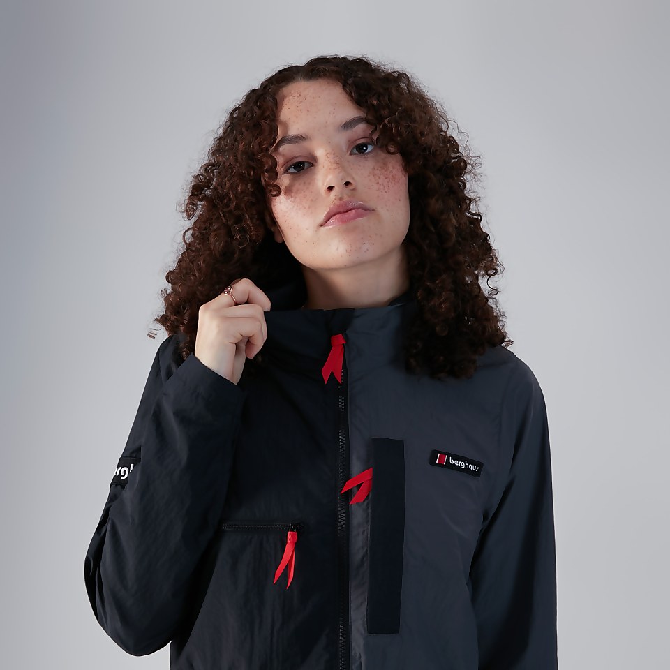 Women's Cropped Co-Ord Jacket - Black/Grey