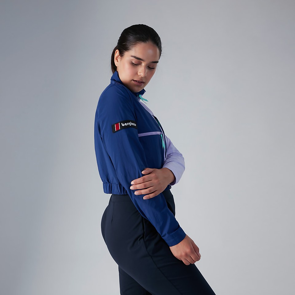 Women's Cropped Co-Ord Wind Waterproof Jacket - Blue / Purple