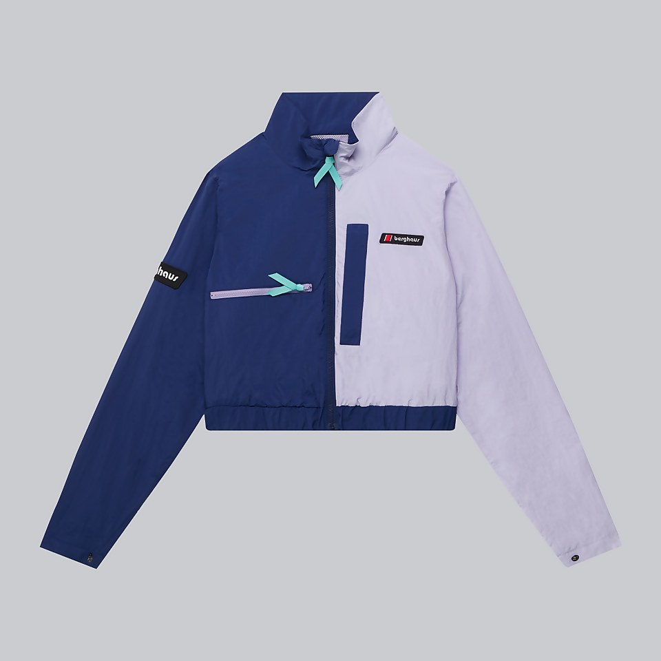 Women's Cropped Co-Ord Wind Waterproof Jacket - Blue / Purple