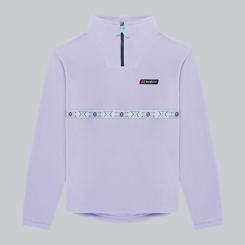 Women's Oversized Aztec Half Zip Fleece - Purple
