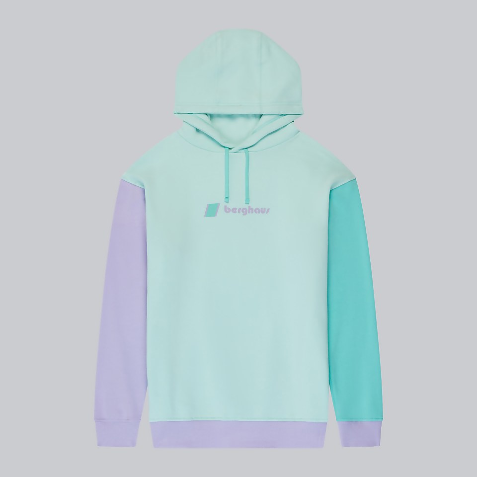 Unisex Oversized Block Hoody -Turquoise / Purple