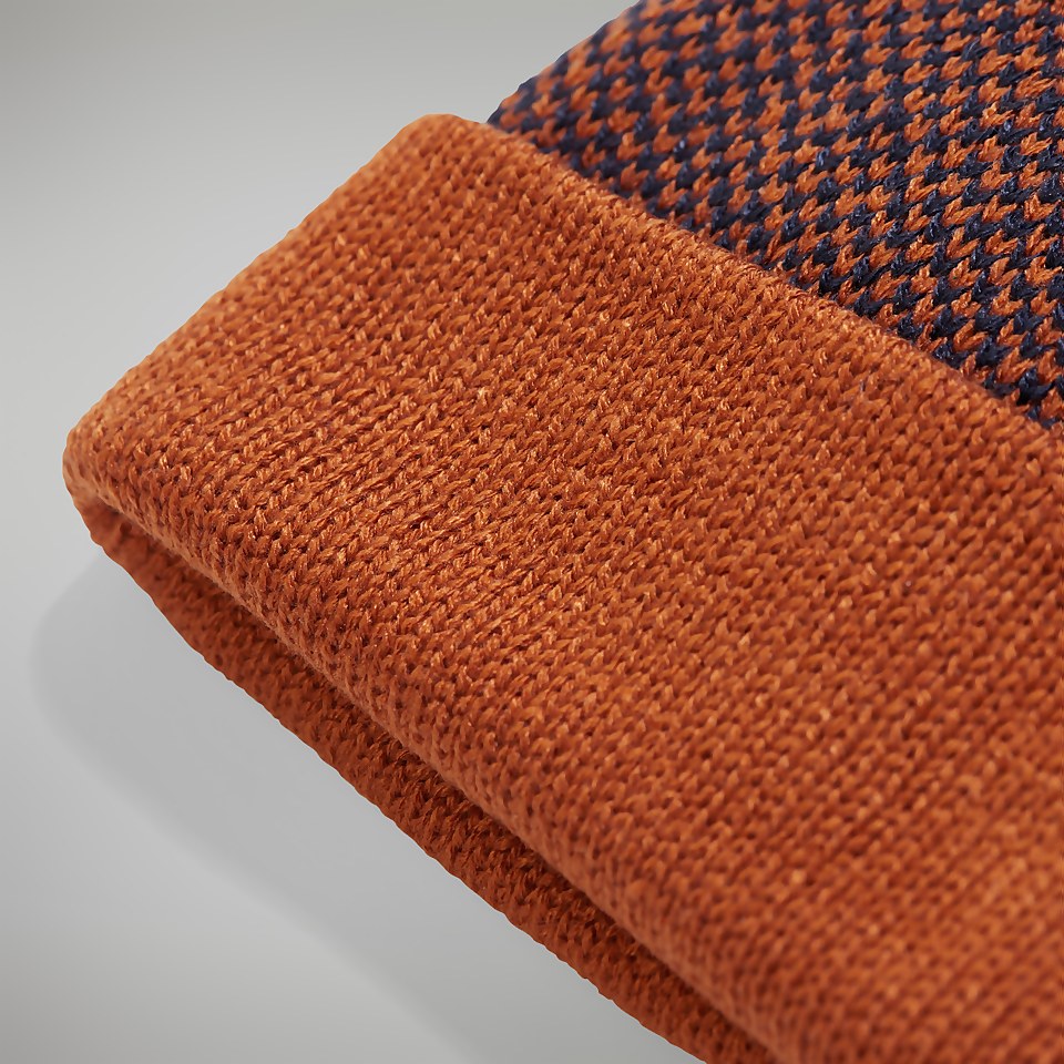 Unisex Kingstun Beanie - Dark Blue/Brown